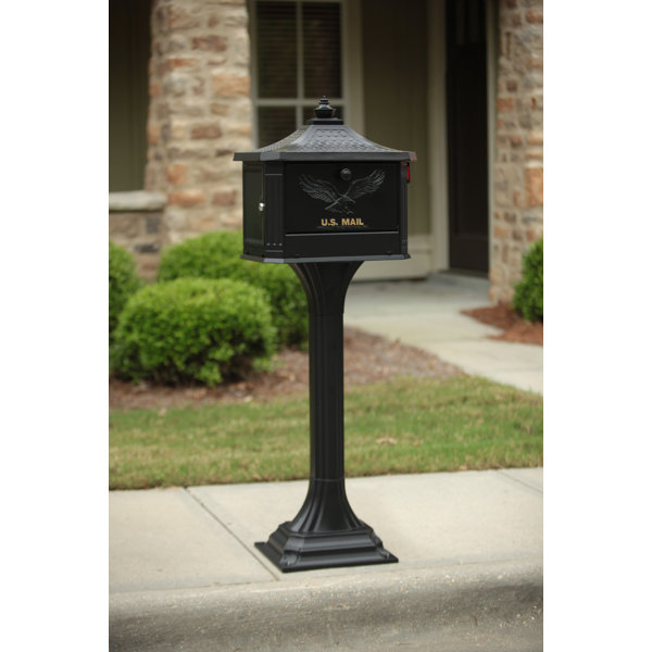 Gibraltar Mailboxes Pedestal Locking Post Mounted Mailbox & Reviews